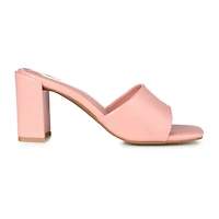 Journee Collection Alisia Womens Round Open Toe Block Heel Pumps