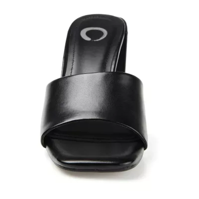 Journee Collection Alisia Womens Round Open Toe Block Heel Pumps