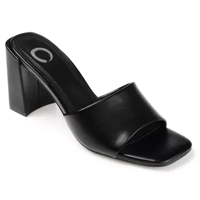 Journee Collection Alisia Womens Round Open Toe Block Heel Pumps