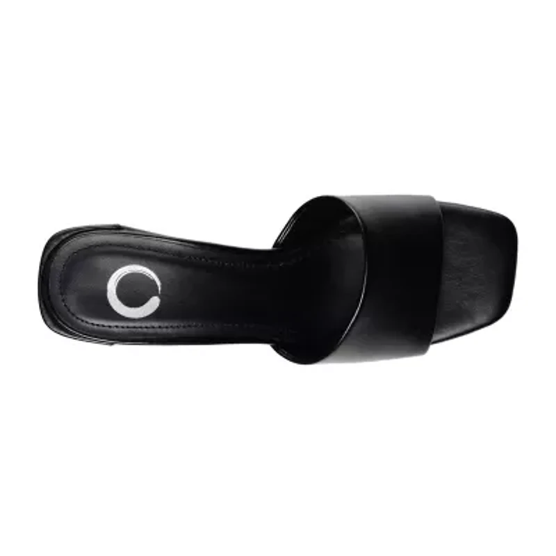 Journee Collection Alisia Womens Round Open Toe Block Heel Pumps