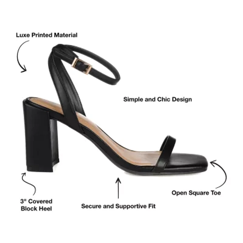 Journee Collection Chasity Womens Open Toe Block Heel Pumps