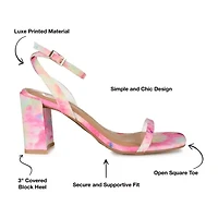 Journee Collection Chasity Womens Round Open Toe Block Heel Pumps