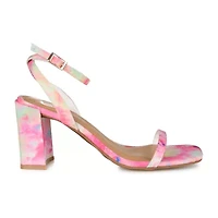 Journee Collection Chasity Womens Round Open Toe Block Heel Pumps