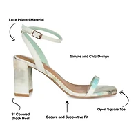 Journee Collection Chasity Womens Round Open Toe Block Heel Pumps