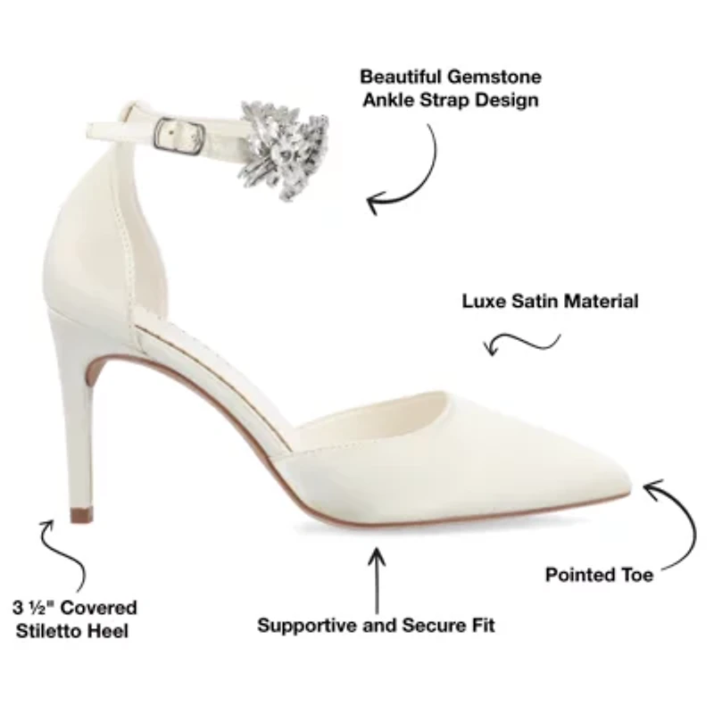 Journee Collection Loxley Womens Pointed Stiletto Heel Pumps