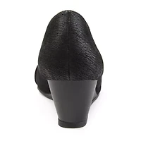Journee Collection Graysn Womens Round Closed Toe Wedge Heel Pumps