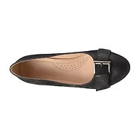 Journee Collection Graysn Womens Round Closed Toe Wedge Heel Pumps