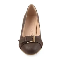Journee Collection Graysn Womens Round Closed Toe Wedge Heel Pumps