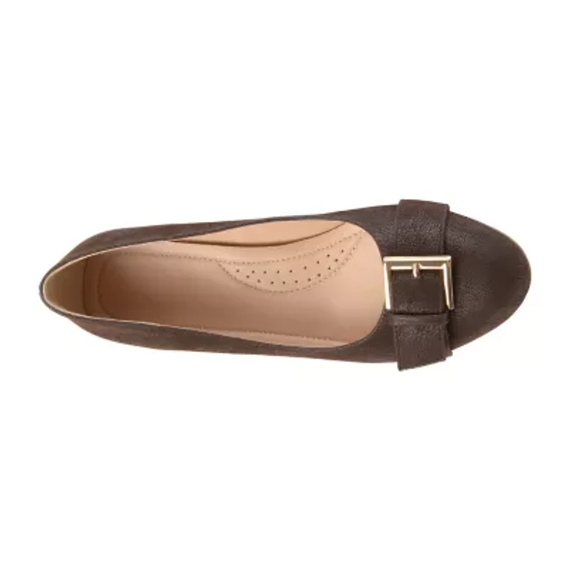 Journee Collection Graysn Womens Round Closed Toe Wedge Heel Pumps