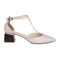 Journee Signature Cameela Womens Pointed Closed Toe Stacked Heel Pumps