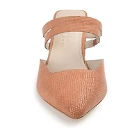 Journee Signature Kaitlynn Womens Pointed Closed Toe Block Heel Pumps