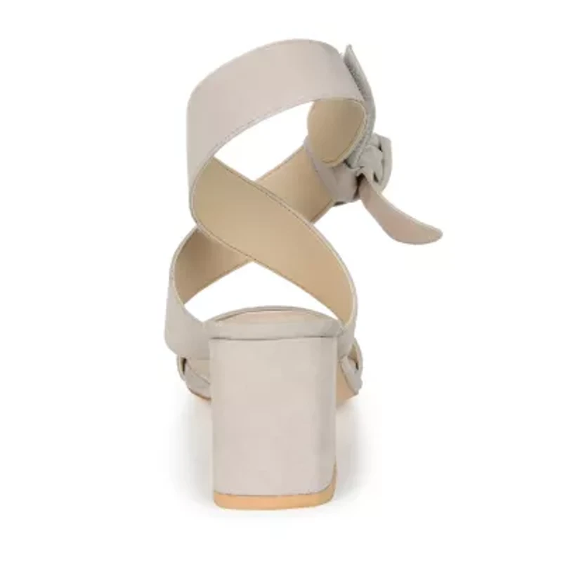 Journee Signature Hether Womens Round Open Toe Block Heel Pumps