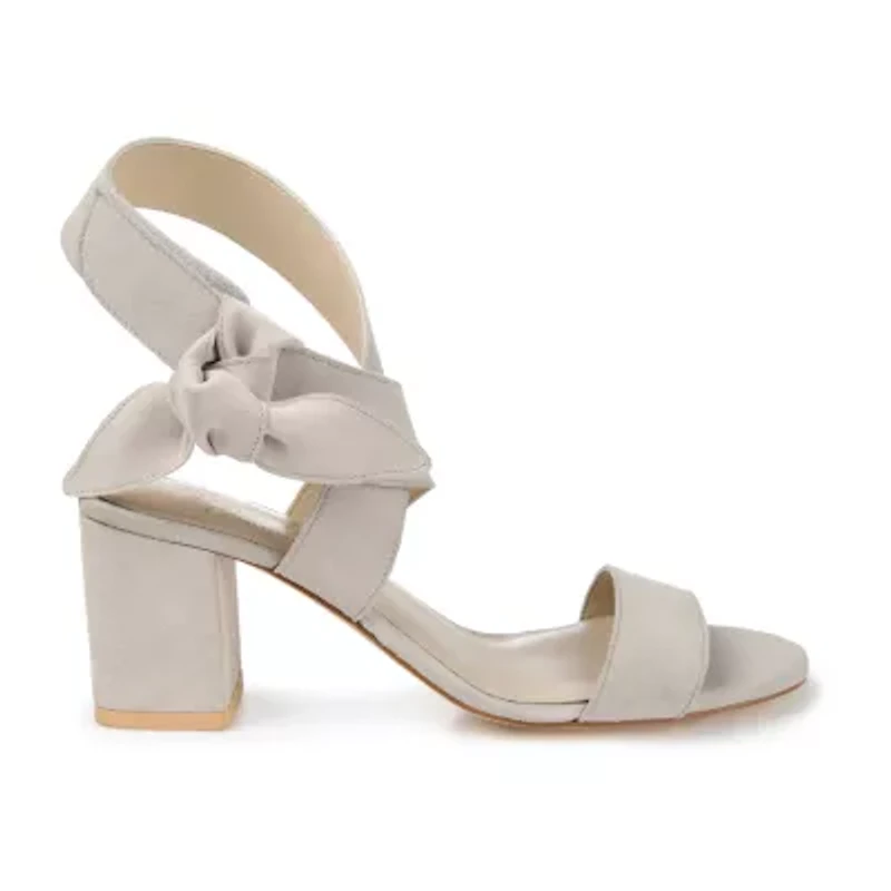 Journee Signature Hether Womens Round Open Toe Block Heel Pumps