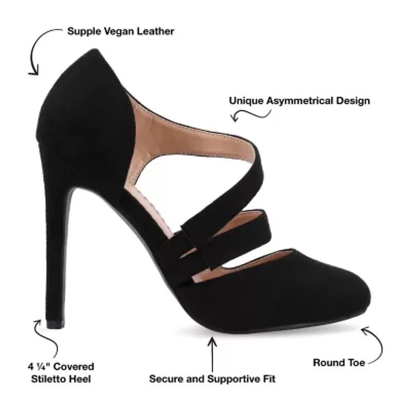 Journee Collection Zeera Womens Round Closed Toe Stiletto Heel Pumps