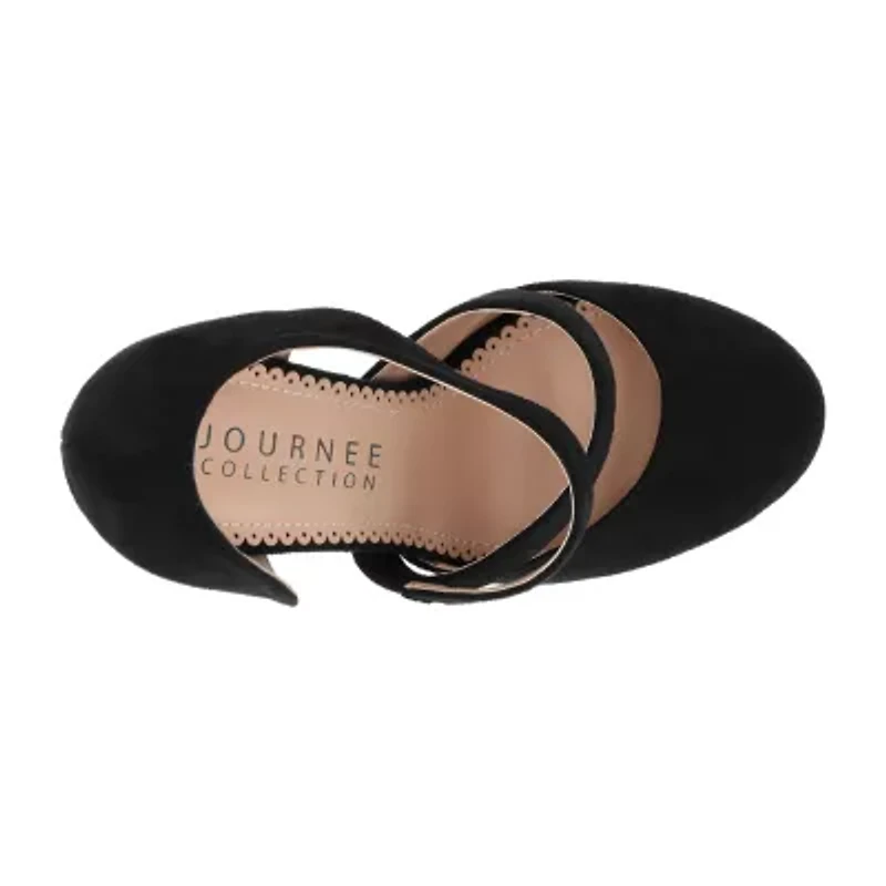 Journee Collection Zeera Womens Round Closed Toe Stiletto Heel Pumps
