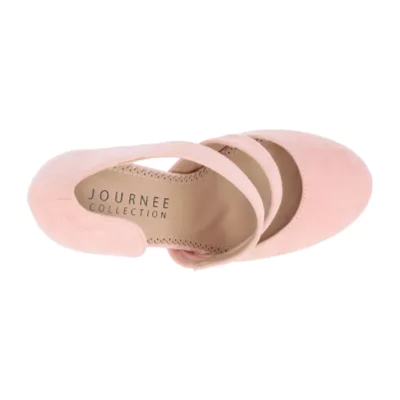 Journee Collection Zeera Womens Round Closed Toe Stiletto Heel Pumps