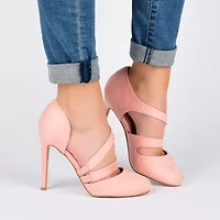 Journee Collection Zeera Womens Round Closed Toe Stiletto Heel Pumps