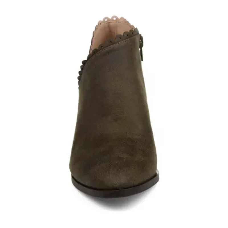 Journee Collection Womens Tessa Stacked Heel Booties