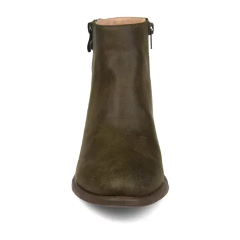 Journee Collection Womens Jayda Stacked Heel Booties