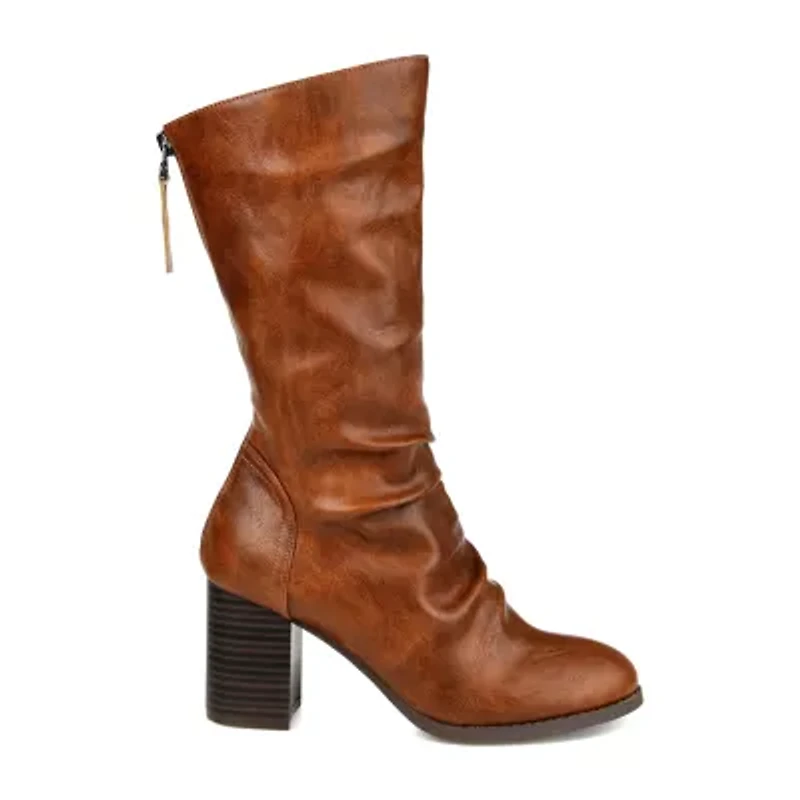 Journee Collection Womens Sequoia Stacked Heel Slouch Boots