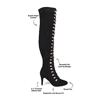 Journee Collection Womens Trill Stiletto Heel Over the Knee Boots
