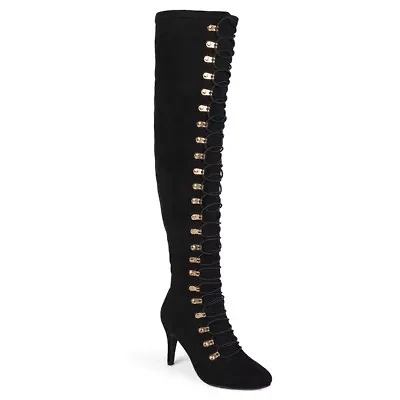 Journee Collection Womens Trill Stiletto Heel Over the Knee Boots