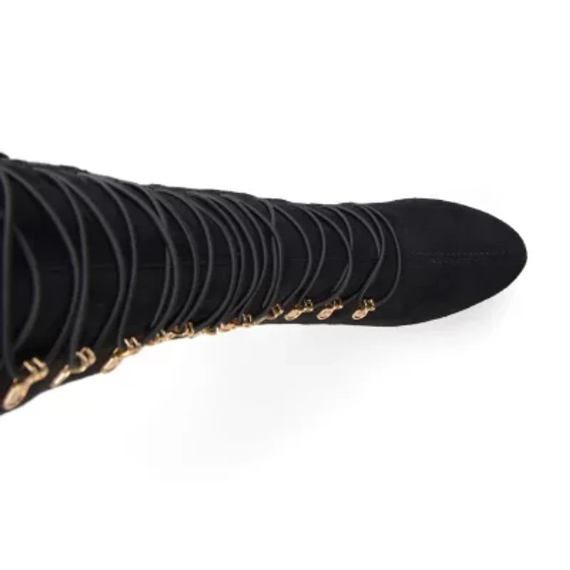 Journee Collection Womens Trill Stiletto Heel Over the Knee Boots