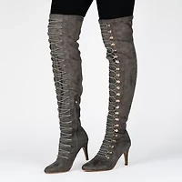 Journee Collection Womens Trill Stiletto Heel Over the Knee Boots
