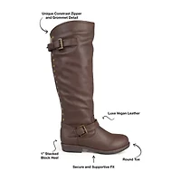 Journee Collection Womens Spokane Studded Riding Boots