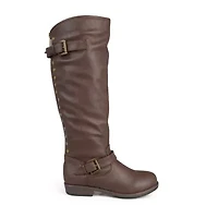 Journee Collection Womens Spokane Studded Riding Boots