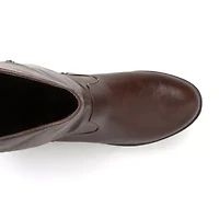 Journee Collection Womens Tori Double-Buckle Knee-High Riding Boots