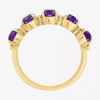 Effy Final Call Womens 1/10 CT. T.W. Genuine Purple Amethyst 14K Gold 5-Stone Band