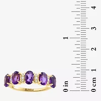 Effy Final Call Womens 1/10 CT. T.W. Genuine Purple Amethyst 14K Gold 5-Stone Band
