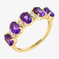 Effy Final Call Womens 1/10 CT. T.W. Genuine Purple Amethyst 14K Gold 5-Stone Band