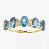 Effy Final Call Womens 1/10 CT. T.W. Genuine Blue Topaz 14K Gold 5-Stone Band