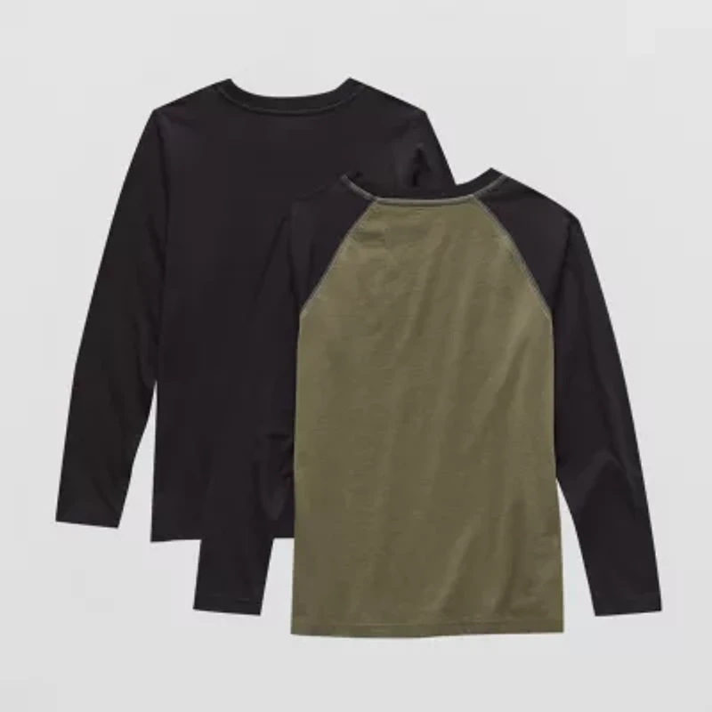Thereabouts Little & Big Kid Boys Crew Neck Long Sleeve 2-pc. T-Shirt