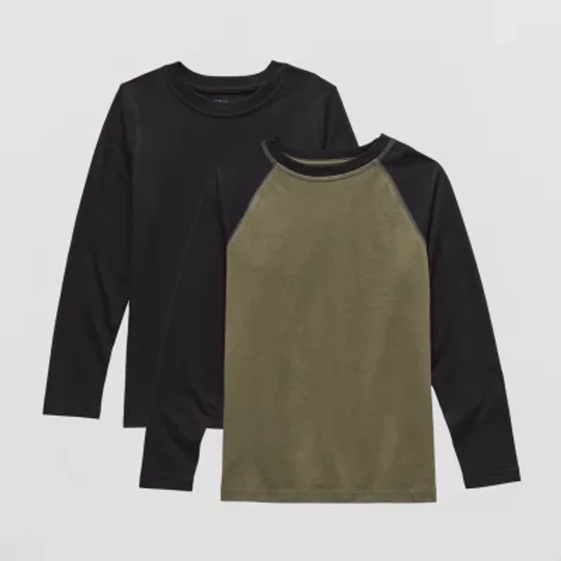 Thereabouts Little & Big Kid Boys Crew Neck Long Sleeve 2-pc. T-Shirt