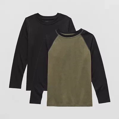 Thereabouts Little & Big Kid Boys Crew Neck Long Sleeve 2-pc. T-Shirt