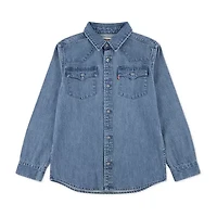 Levi's® Big Kid Boys Long Sleeve Regular Fit Button-Down Shirt