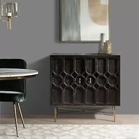 Madison Park Eddy Living Room Collection Storage Accent Cabinet