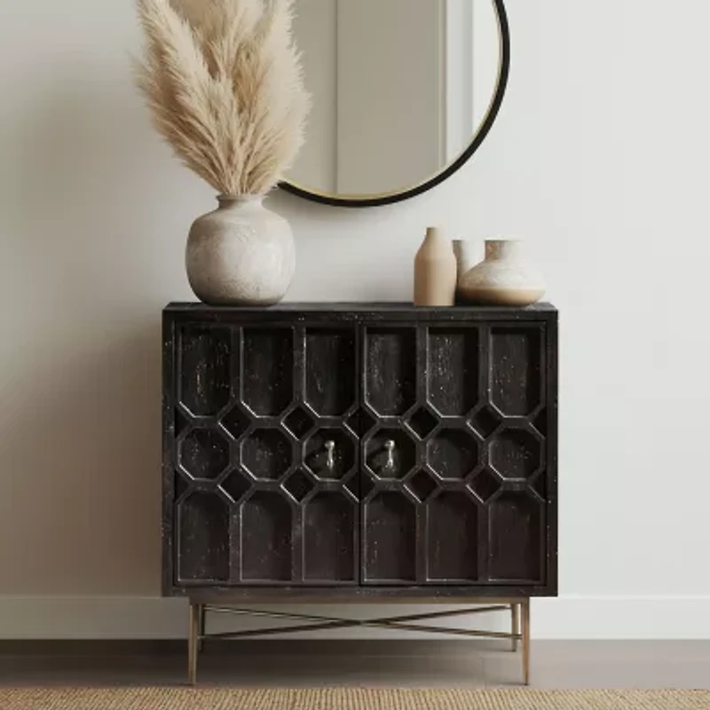 Madison Park Eddy Living Room Collection Storage Accent Cabinet