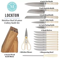 Martha Stewart Lockton 16-pc. Knife Block Set