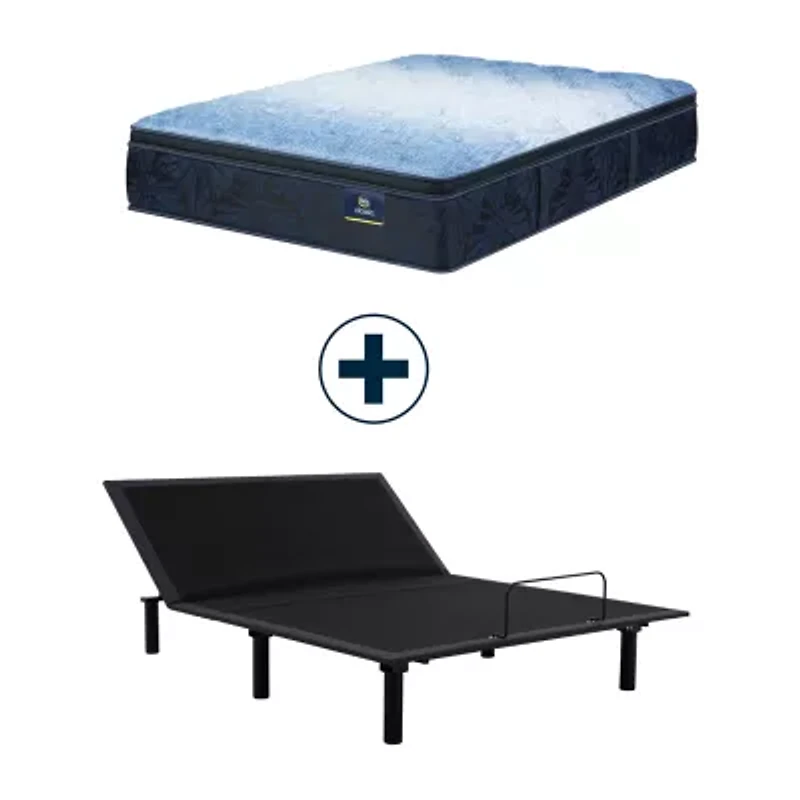 Serta Classic Exclusive 14.5" Plush Pillow Top - Mattress + Adustable Base