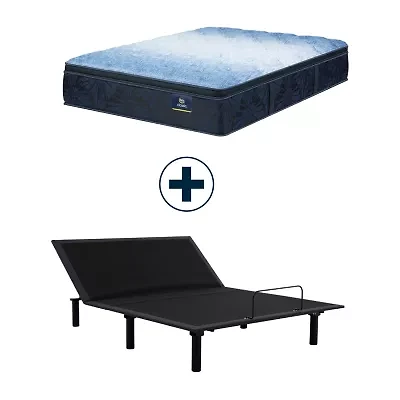 Serta Classic Exclusive 14.5" Plush Pillow Top - Mattress + Adustable Base