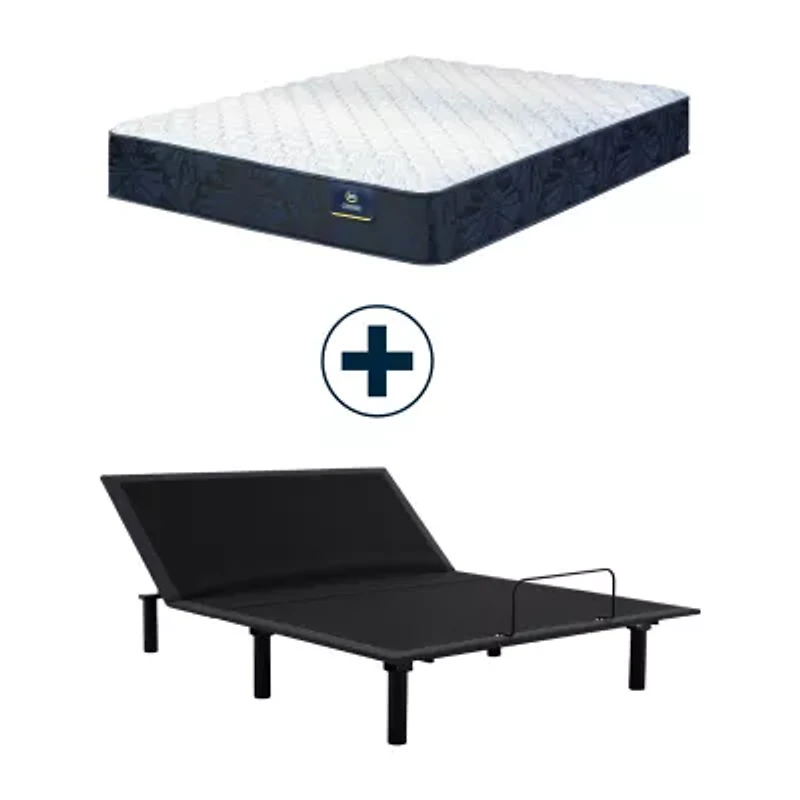 Serta Classic Pixie 11.5" Medium Tight Top - Mattress + Adustable Base