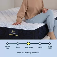 Serta Classic Pixie 11.5" Medium Tight Top - Mattress + Adustable Base