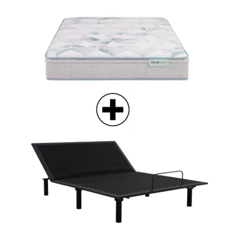 BeautySleep Dream Weaver 12.25" Medium Euro Top - Mattress + Adjustable Base