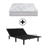 BeautySleep Dream Weaver 12.25" Medium Euro Top - Mattress + Adjustable Base