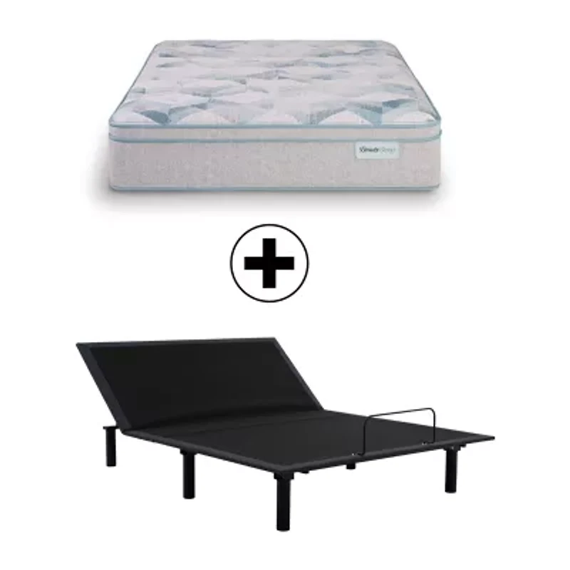 BeautySleep Dream Weaver 14.25" Medium Pillow Top - Mattress + Adjustable Base