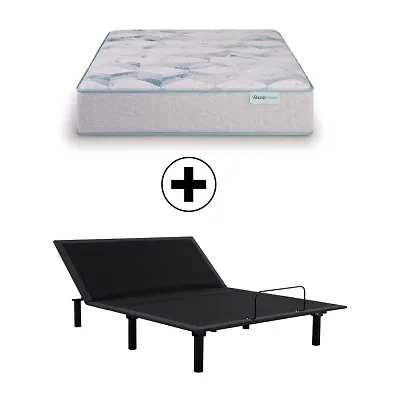 BeautySleep Dream Weaver 13.75" Plush Tight Top - Mattress + Adjustable Base